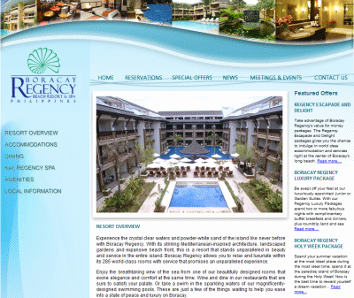 보라카이 리젠시 비치 리조트(Boracay Regnecy Beach Resort & Spa)